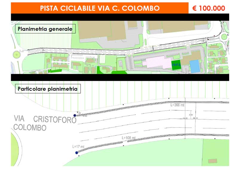 Pista ciclabile – “Via C. Colombo”