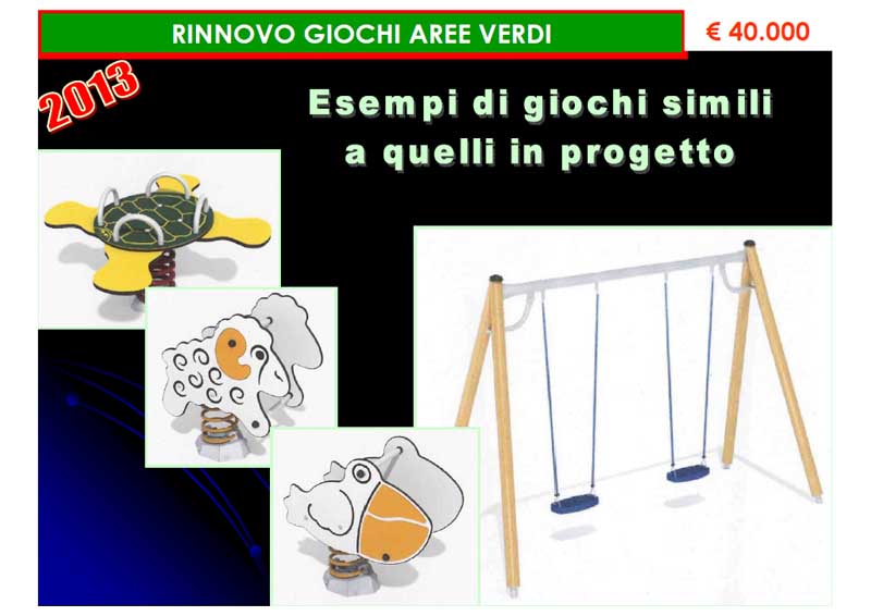 Verde – Intervento “Rinnovo giochi aree verdi”