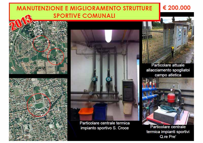 Manutenzione e miglioramento strutture sportive