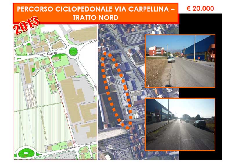 Percorso Ciclopedonale – Via Carpellina tratto Nord