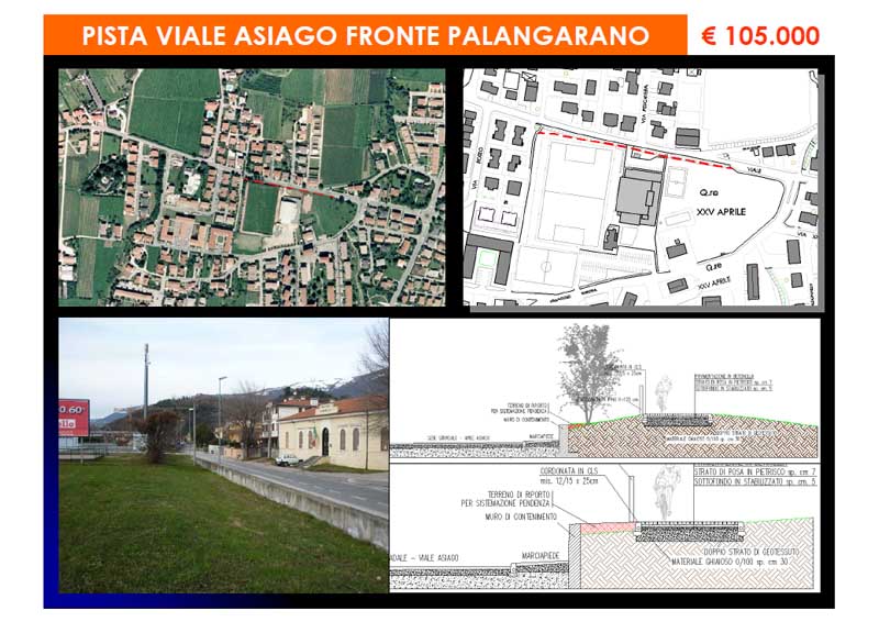 Pista ciclabile – “Viale Asiago fronte Palangarano”