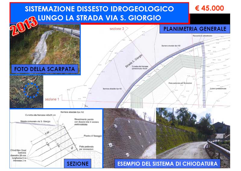 Sistemazione dissesto idrogeologico Via S. Giorgio