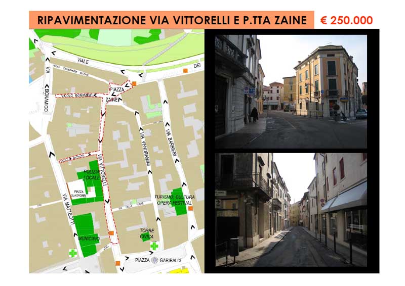 Ripavimentazione Via Vittorelli e Piazzetta Zaine