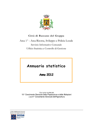 Annuario statistico 2012