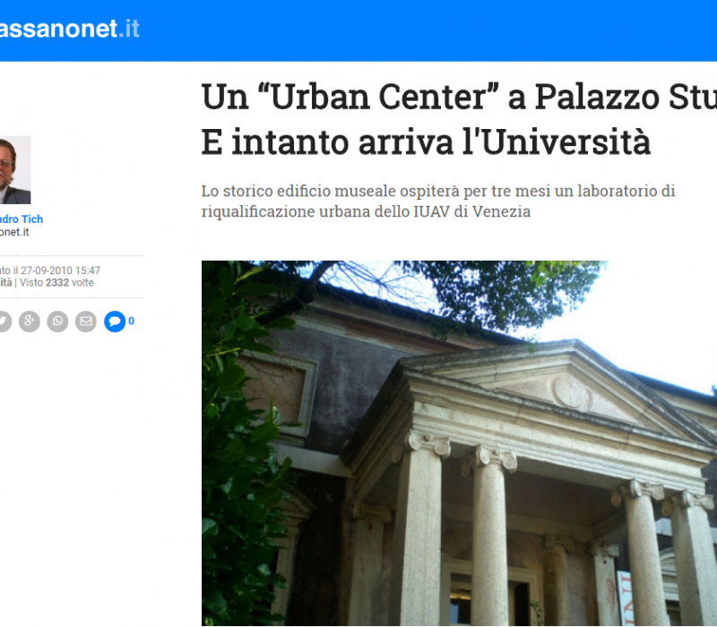 Un “Urban Center” a Palazzo Sturm. E intanto arriva l’Università – Bassanonet