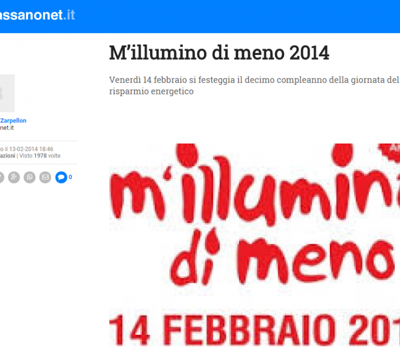 M’illumino di meno 2014 – Bassanonet