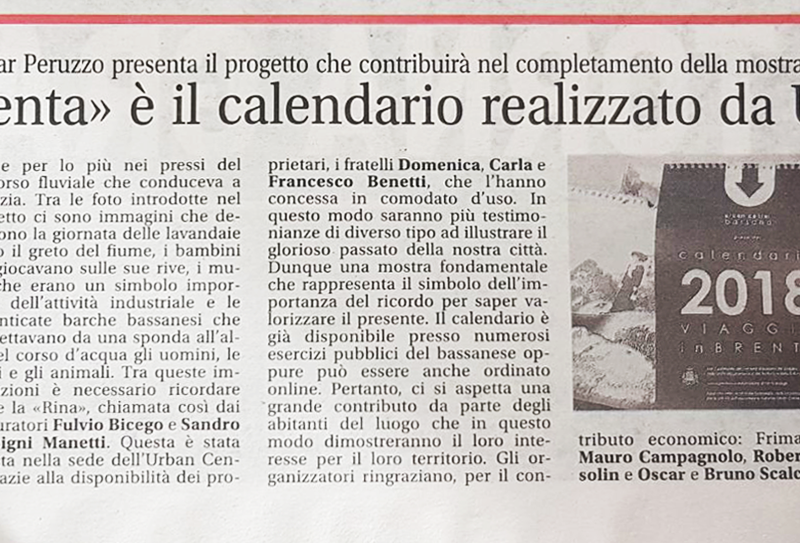 “Viaggio in Brenta” è il calendario realizzato da Urban Center
